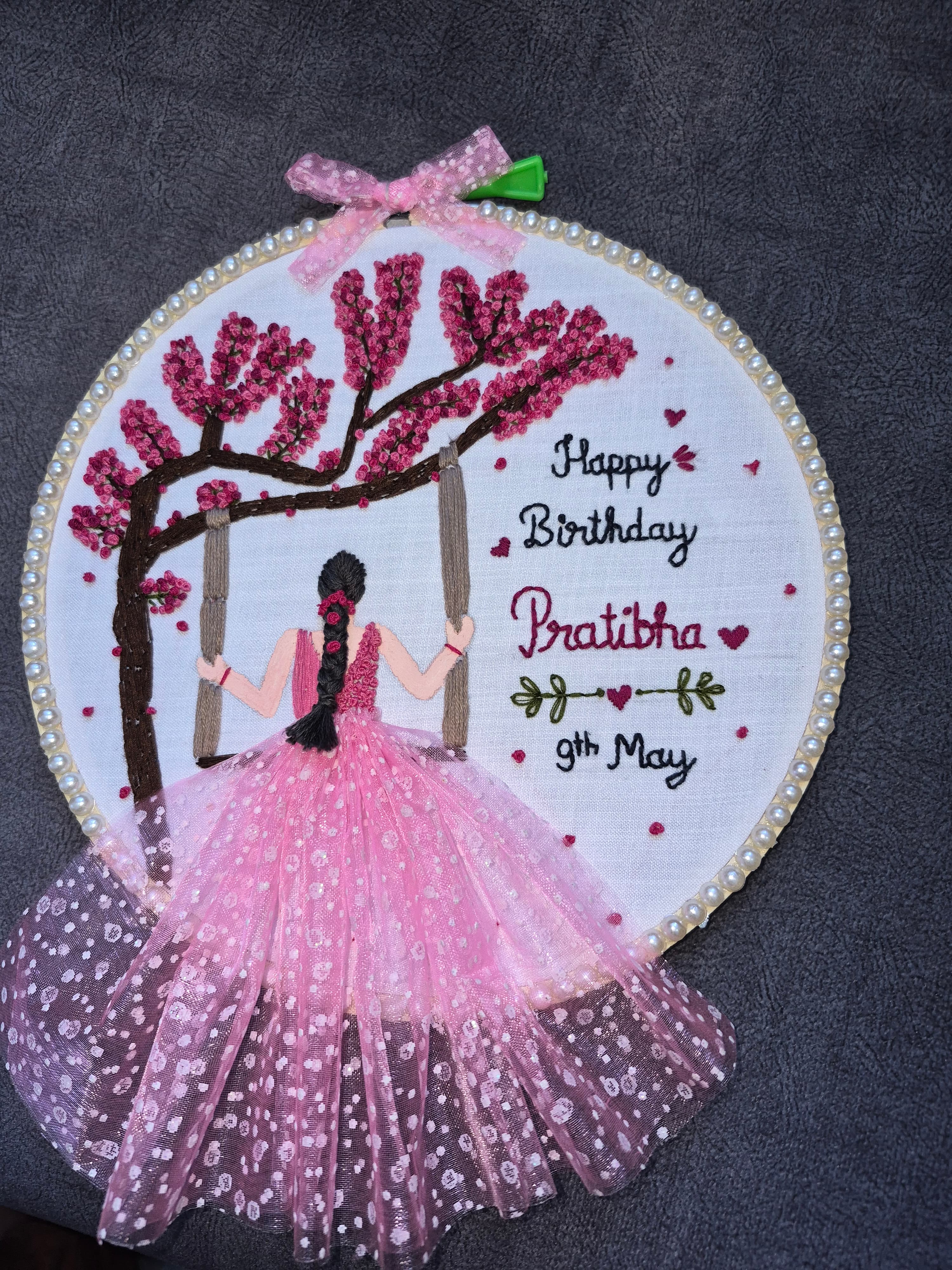 Birthday Embroidery Hoop